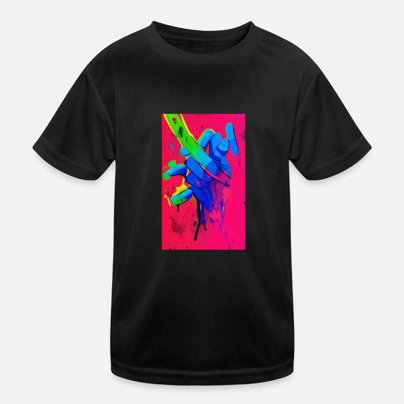 Bunte Finger Kinder Funktions-T-Shirt