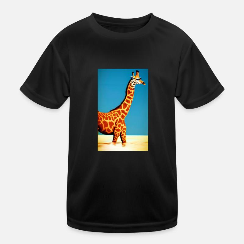 Coole Comic Zeichnung Giraffe Giraffa Kinder Funktions-T-Shirt