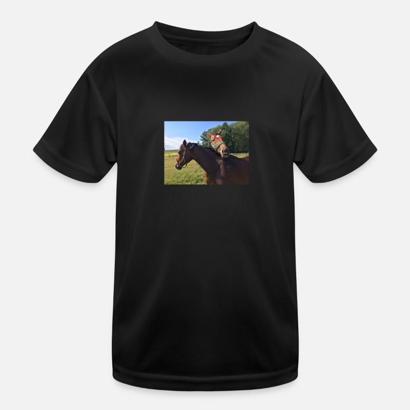Pferde Kinder Funktions-T-Shirt