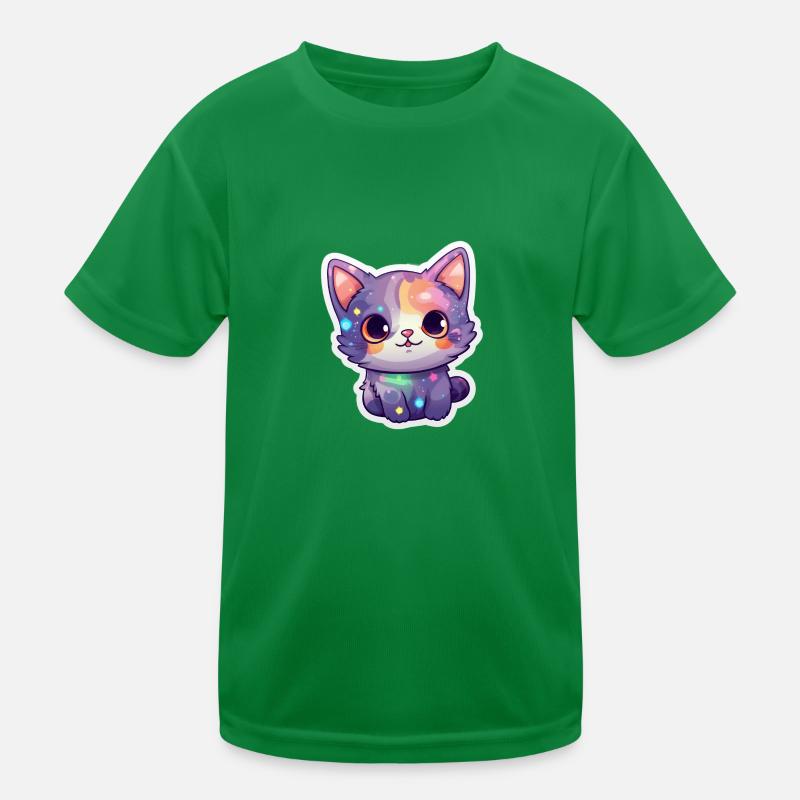 Un mignon petit chat dans l’espace T-shirt sport Enfant