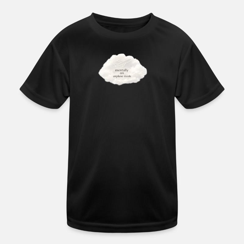 Mentaler Flugzeugmodus - Kinder Funktions-T-Shirt - Schwarz