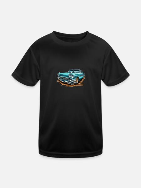 schicker Lowrider - Kinder Funktions-T-Shirt - Schwarz - Vorne
