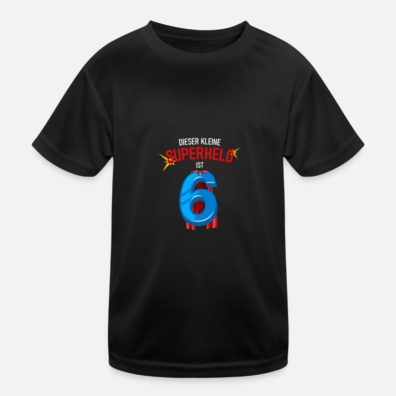 Superheld 6 Jahre - 6 Geburtstag Kinder Funktions-T-Shirt