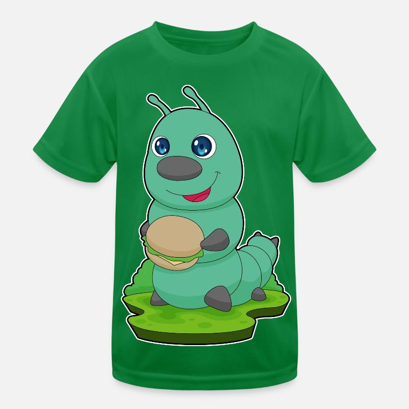 Raupe Cheeseburger Kinder Funktions-T-Shirt