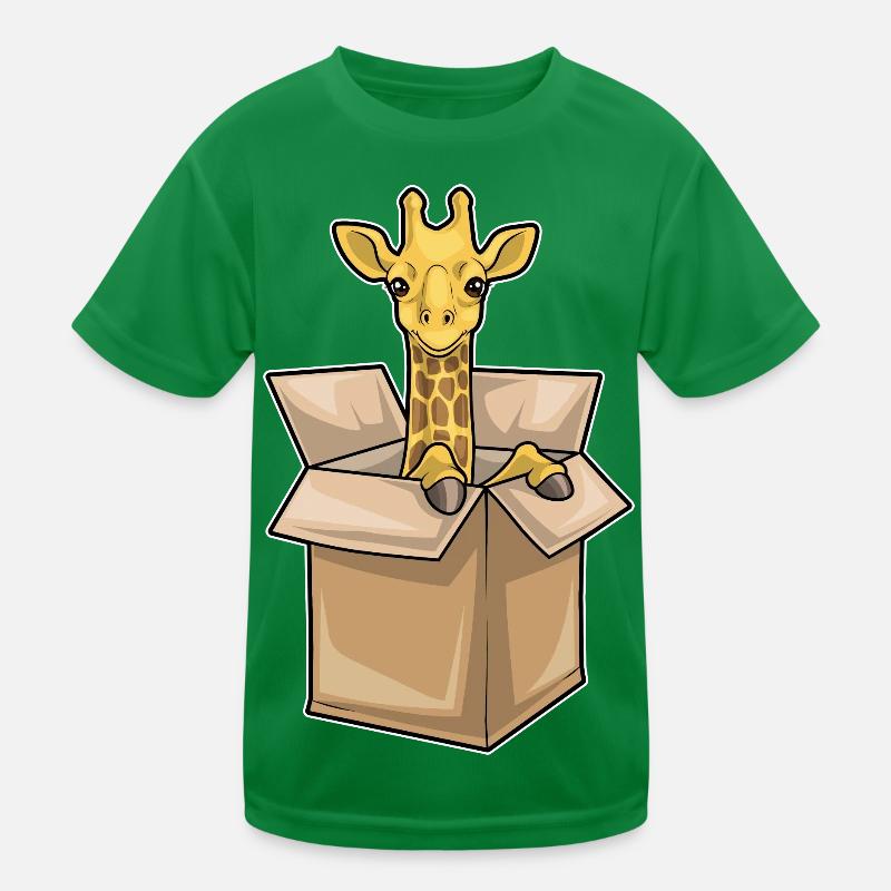 Giraffe Karton Kinder Funktions-T-Shirt