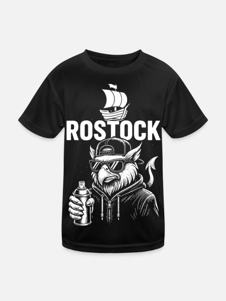 Rostock Streetsoul - Kinder Funktions-T-Shirt - Schwarz