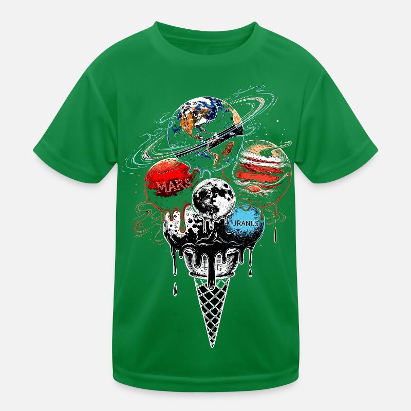Planet Cream Scoop - Space Galaxy Science Kids Functional T-Shirt