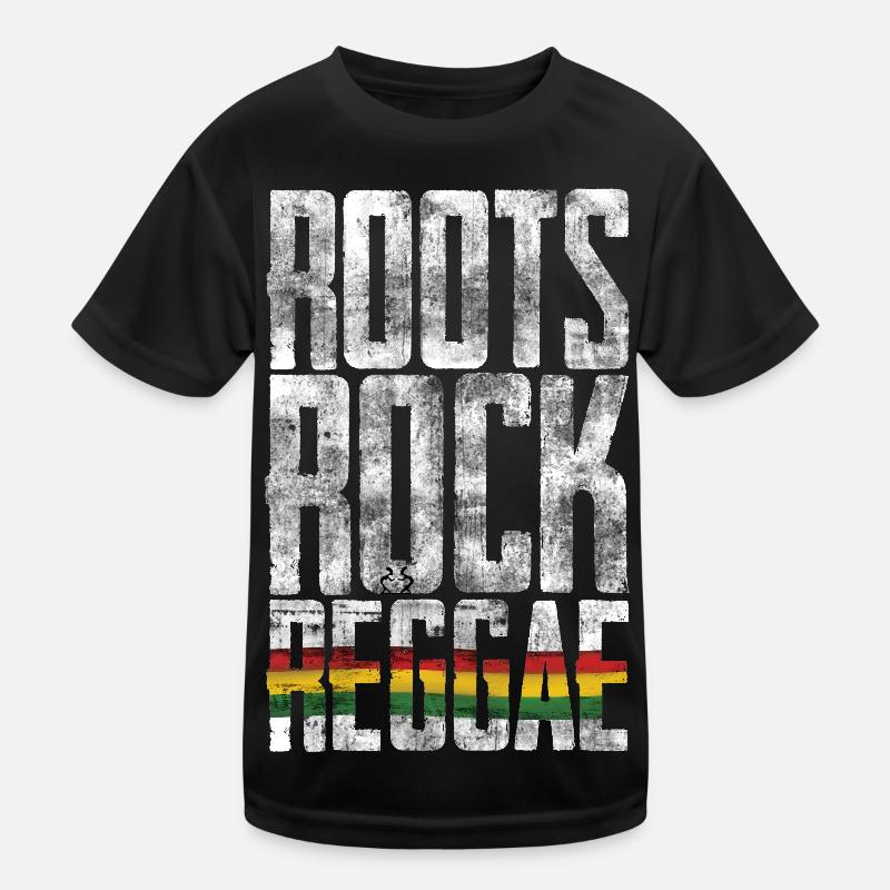 Roots Rock Reggae Flag Kinder Funktions-T-Shirt