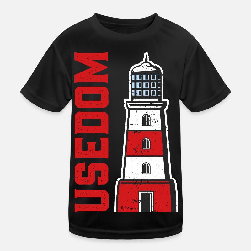 Île USEDOM MER BALTIQUE Vacances Phare Drôle T-shirt sport Enfant