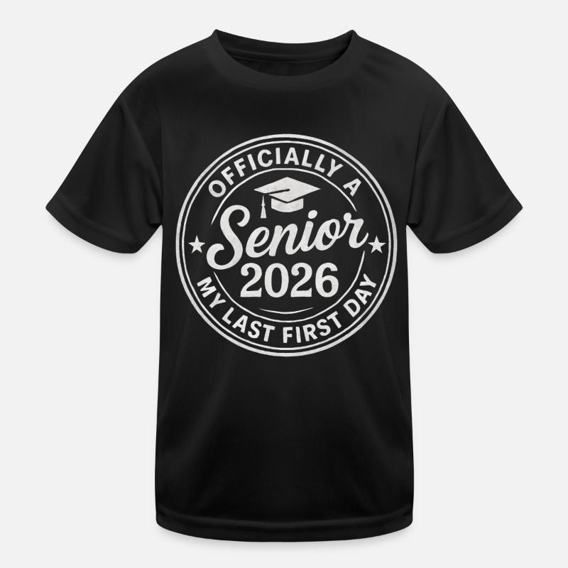 Senior 2026 Schulstart Stempellook Kinder Funktions-T-Shirt
