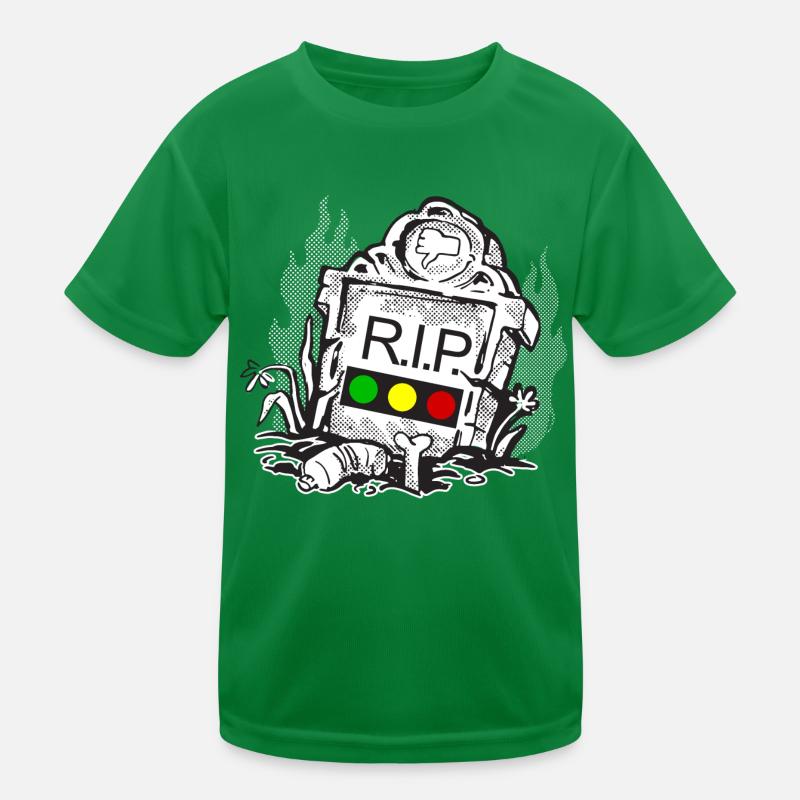 Traffic light Rest in Peace RIP Kids Functional T-Shirt