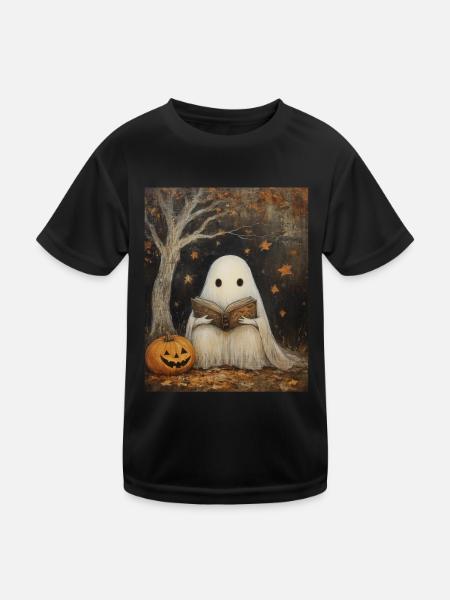 Cadeau d’Halloween Femmes Hommes Enfants Décoration - T-shirt sport Enfant - noir - Devant