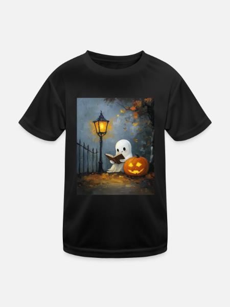 Cadeau d’Halloween Femmes Hommes Enfants Décoration - T-shirt sport Enfant - noir - Devant
