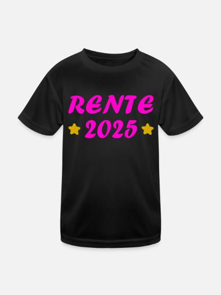 Pension 2025 Cadeau Pension 2025 Retraite Papy Mamie - T-shirt sport Enfant - noir - Devant