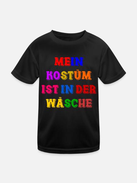 Carnival Costume Women's Gift Carnival Carnival - Kids Functional T-Shirt - black - Front