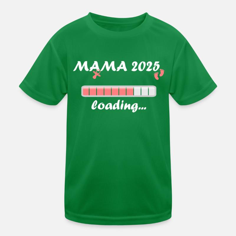 Maman 2025 Cadeau Femmes Dames Mère Enceinte T-shirt sport Enfant