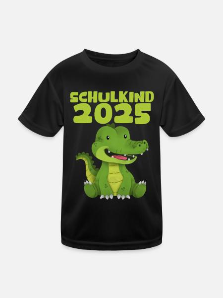 School Child 2025 Young Girls School Enrollment 2025 Decoration - Kids Functional T-Shirt - black - Front