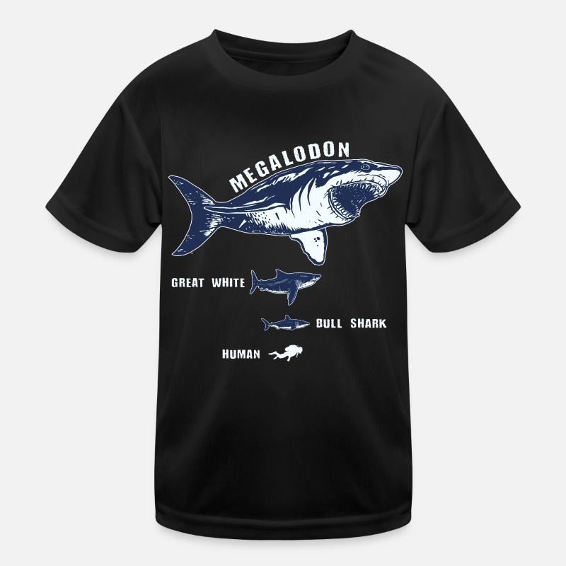 Requin requin de requin de megalodon requin blanc plongeur T-shirt sport Enfant