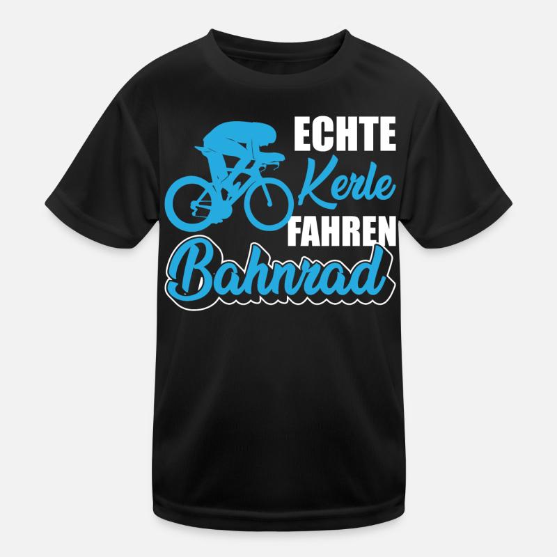 Echte Kerle Fahren Bahnrad Kinder Funktions-T-Shirt