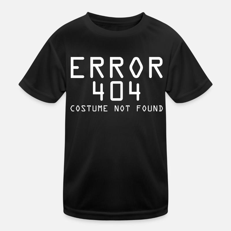 Error 404 Informatik Student T-Shirt - Kinder Funktions-T-Shirt - Schwarz