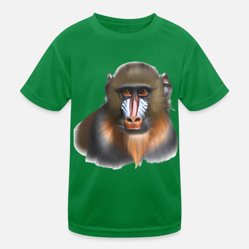 Mandrill Monkey Kids Functional T-Shirt