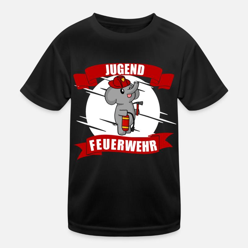 Jugend Feuerwehr Elefant Kinder Funktions-T-Shirt