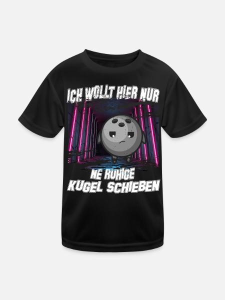 bowling legend balls x split bowl strike spare pin - Kids Functional T-Shirt - black - Front