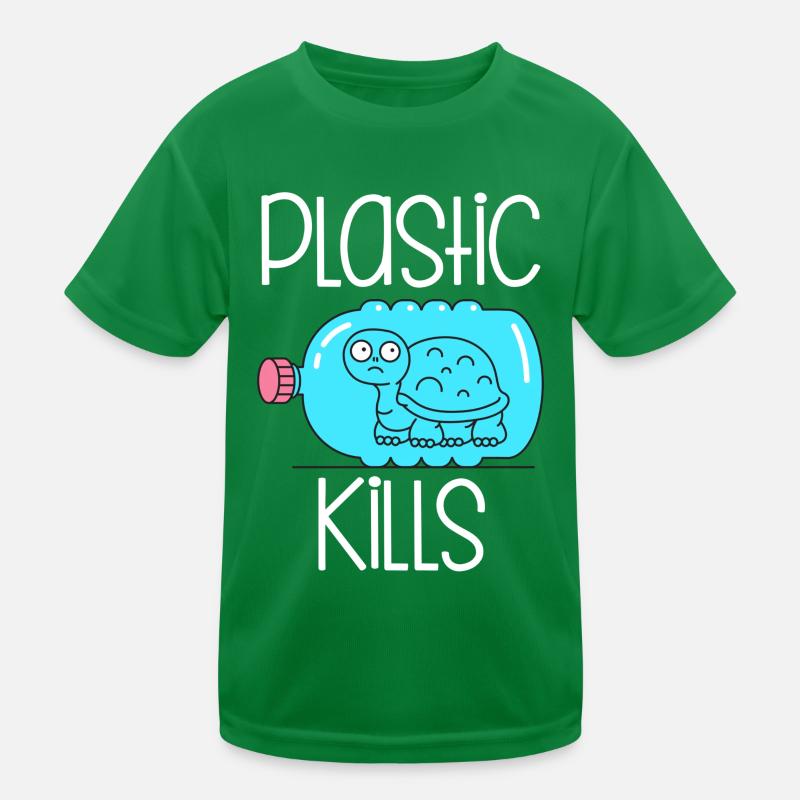 Plastic Kills Kinder Funktions-T-Shirt