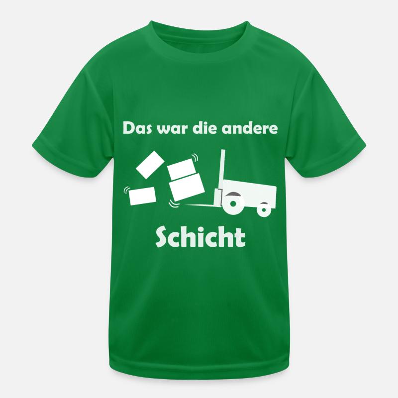 Logistiker und Schicht Kinder Funktions-T-Shirt