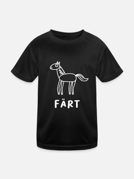 Färt - Kinder Funktions-T-Shirt - Schwarz - Vorne