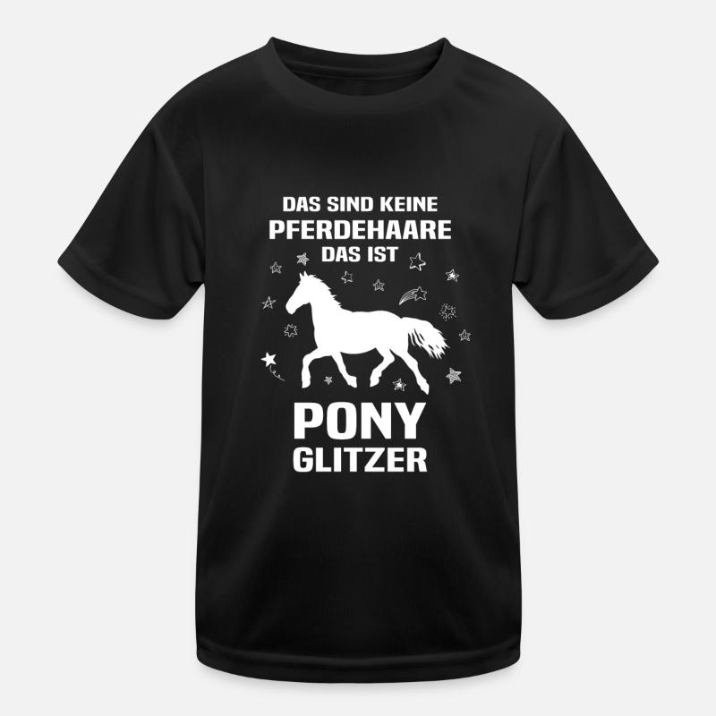 Pony Glitzer Kinder Funktions-T-Shirt