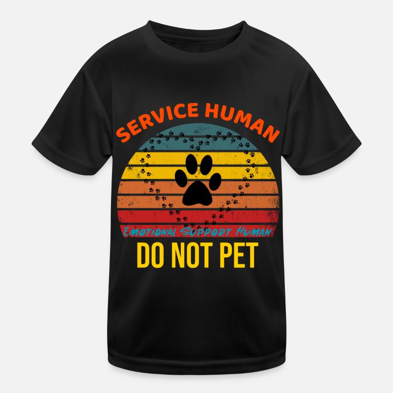Service Human, Emotional Support Human Kids Functional T-Shirt
