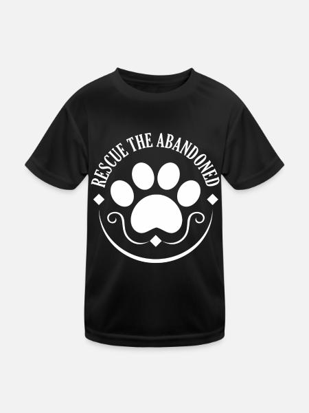 Helping Animals Rescue Cats Dogs Animal Shelter - Kids Functional T-Shirt - black - Front