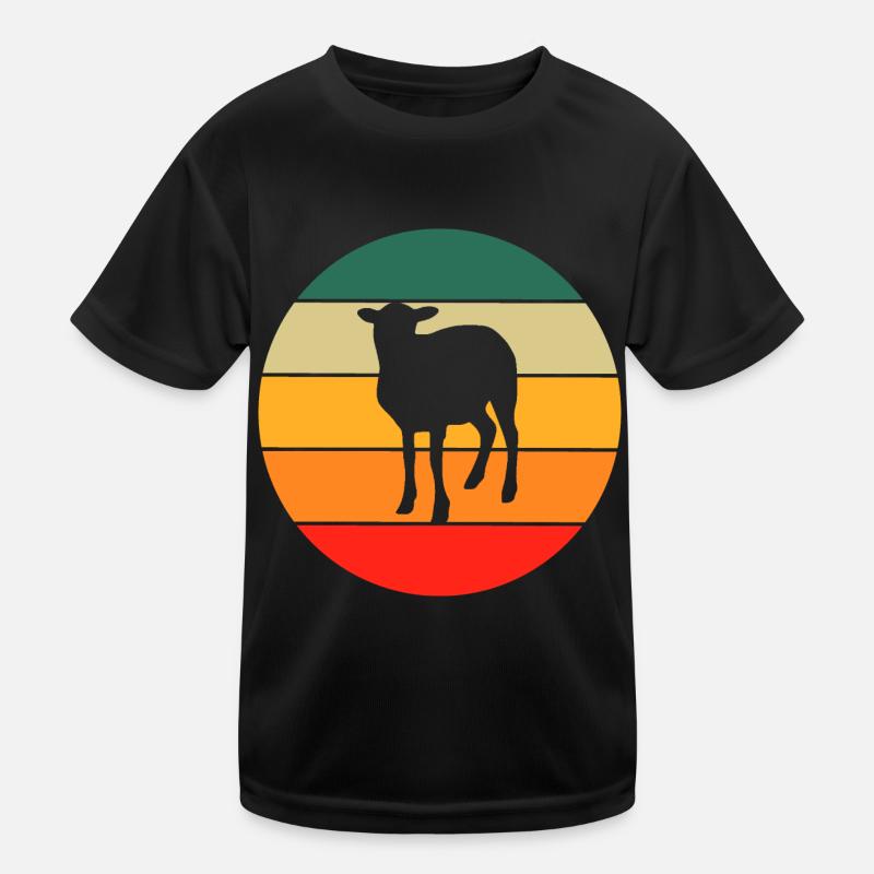 retro sheep Kids Functional T-Shirt