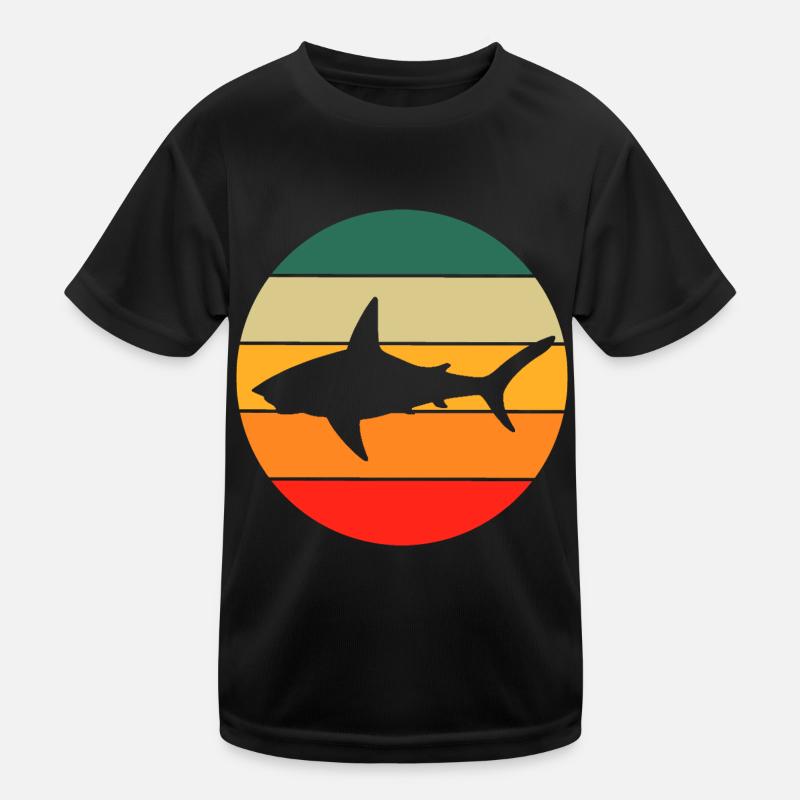 Retro Shark Kids Functional T-Shirt