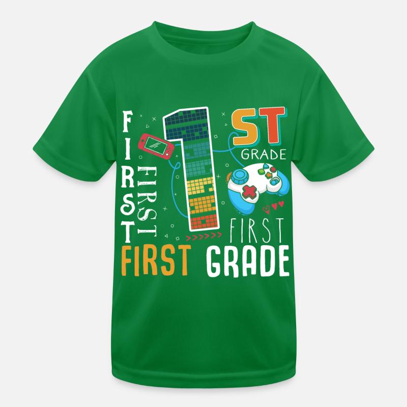 1. Klasse Gaming Schulkind Kinder Funktions-T-Shirt