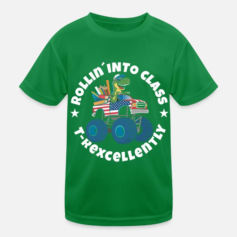 Trex Einschulung Kinder Funktions-T-Shirt