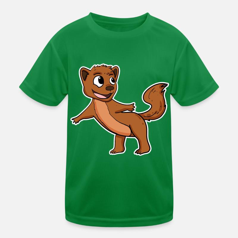Wiesel Marder Kinder Funktions-T-Shirt