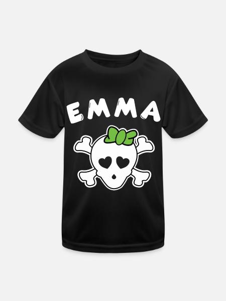 Pirate Emma Design for Girls and Women - Kids Functional T-Shirt - black - Front