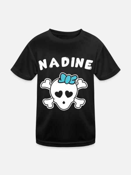 Pirate Nadine Design for Girls and Women - Kids Functional T-Shirt - black - Front