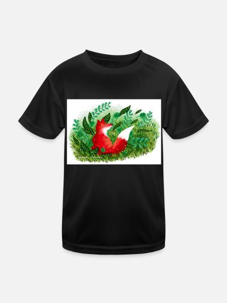 Fox - Kids Functional T-Shirt - black - Front