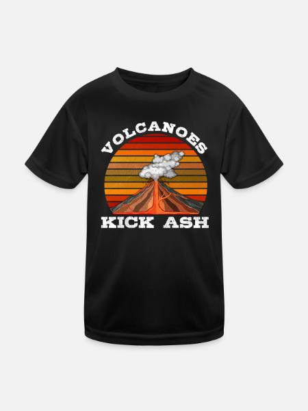 Science volcanic ash volcano gift - Kids Functional T-Shirt - black - Front