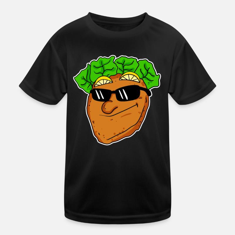 Cooles Schnitzel mit Sonnenbrille Kinder Funktions-T-Shirt