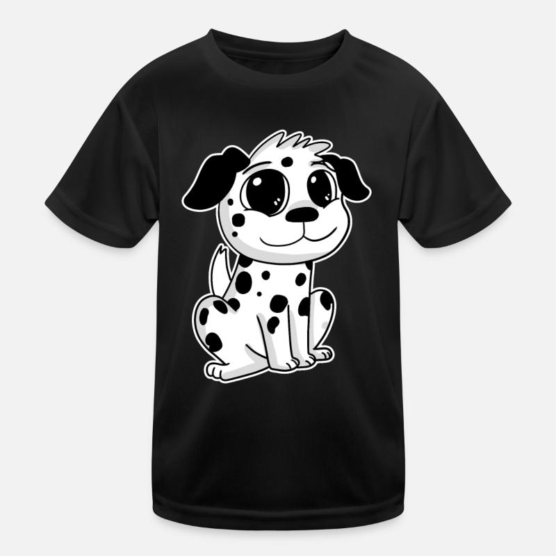 Dalmatiner - Kinder Funktions-T-Shirt - Schwarz