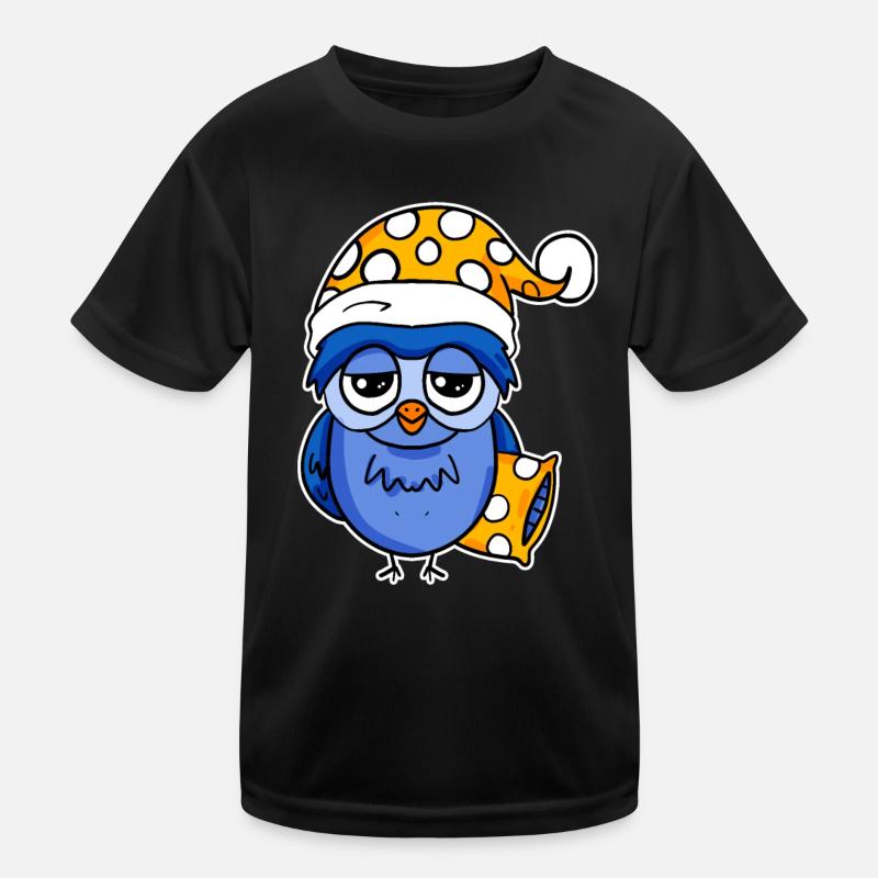 Early riser owl sleeping Kids Functional T-Shirt
