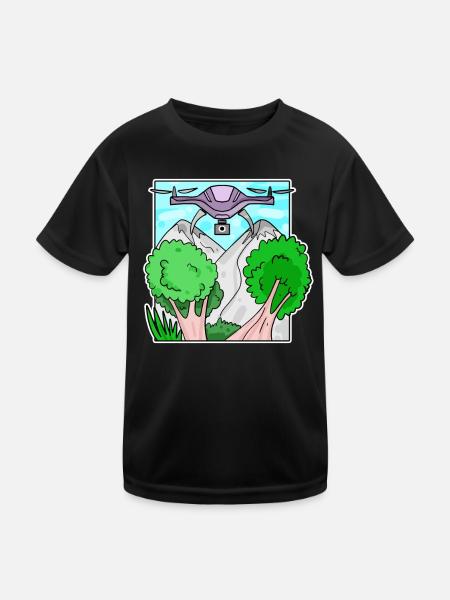 Drone - T-shirt sport Enfant - noir - Devant