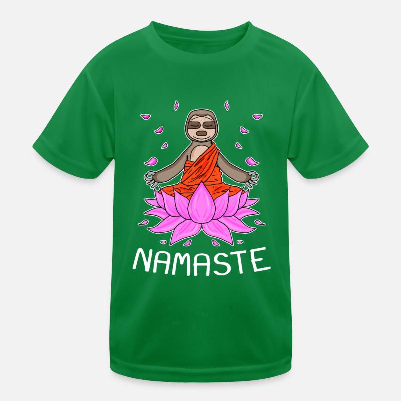 Yoga Namaste Sloth Kids Functional T-Shirt