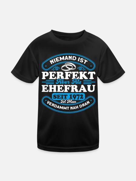Ehepaar 50. Hochzeitstag Goldene Hochzeit Geschenk - Kinder Funktions-T-Shirt - Schwarz - Vorne