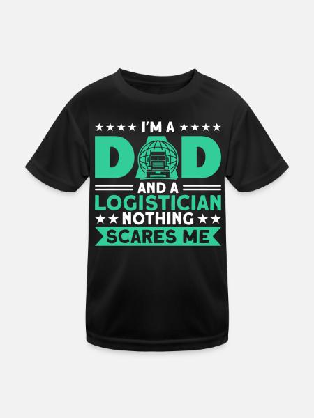 Logistiker Lager Logistik Geschenk - Kinder Funktions-T-Shirt - Schwarz