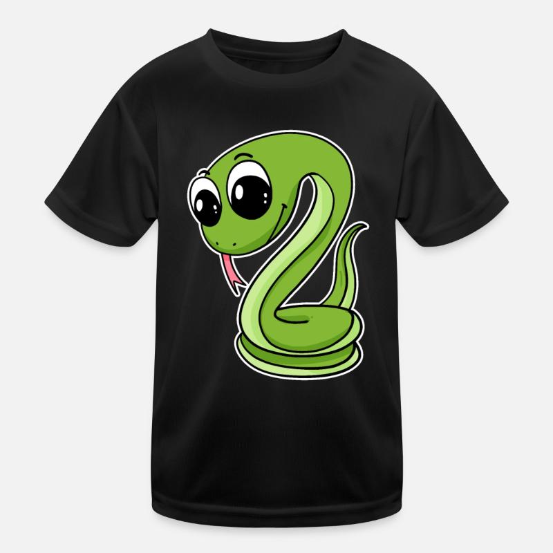Green Snake Kids Functional T-Shirt